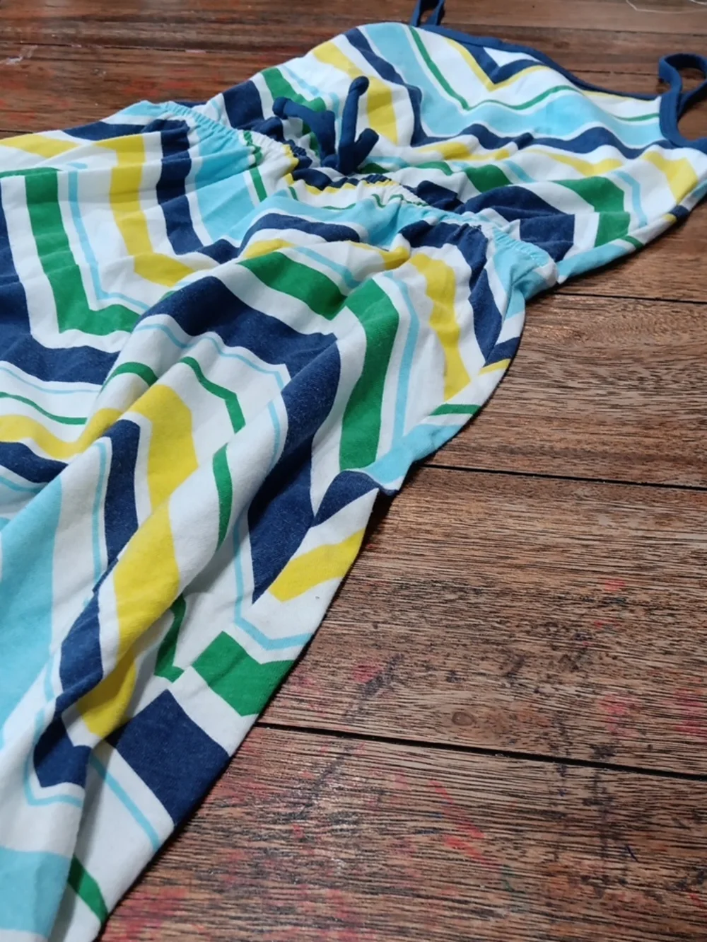 GAP Chevron Maxi Dress  in Blue, Green & Yellow